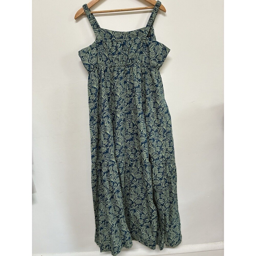 Dip Women’s XL Blue Floral Tier Maxi Dress Sleeveless Strap Dress Summer/Spring - Picture 7 of 7